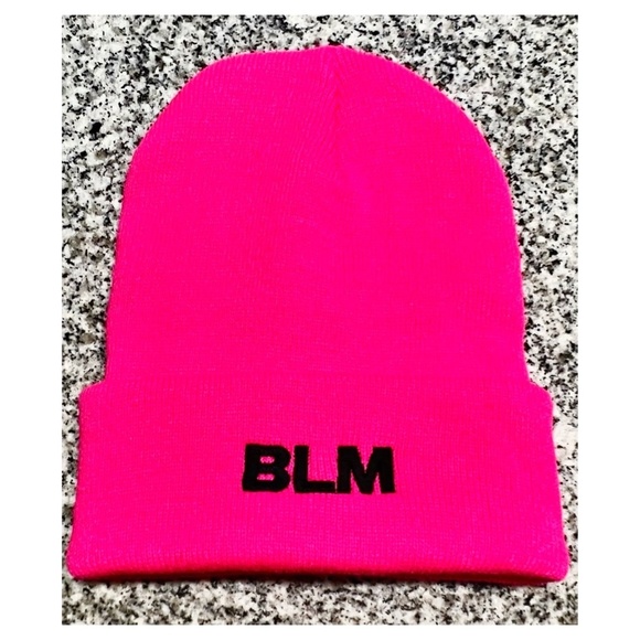 "BLM" CABLE KNIT HAT -Cozy- Color: Hot Pink / Barbie🩷 **BRAND NEW!!!🧶🪡🧵🤩** - Picture 1 of 8